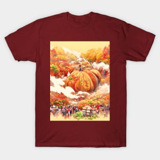 Japanese Pumpkin Fall Season Autumn Forest of Pumpkin Spice Cottage - It's Fall Time T-Shirt